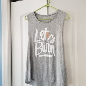 Light Grey Orangetheory Let's Burn Tank!